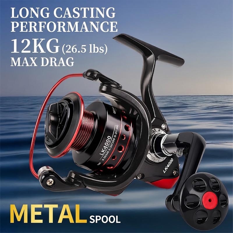 Full Metal Spinning Fishing Re - đánh giá và giá Trolling Reel